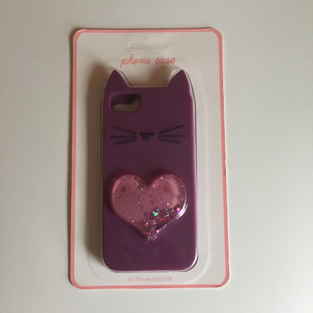 Cat & Heart Phone Case